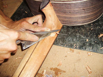 Hand Shaping the Neck.